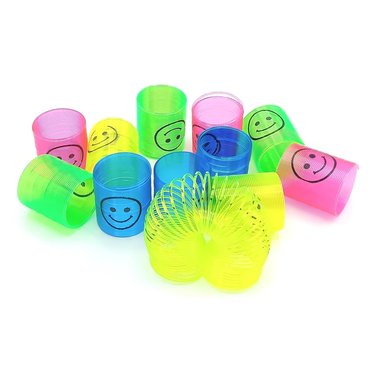 Multicolor Magic Smiley Spring, Spring Toys, Slinky, Slinky Spring Toy, Toy for Kids for Birthdays, Compact and Portable Easy to Carry (12 Pcs Set) Multicolor Magic Smiley Spring, Spring Toys, Slinky, Slinky Spring Toy, Toy for Kids for Birthdays, Compact and Portable Easy to Carry (12 Pcs Set)